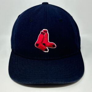 Boston Red Sox Hat Baseball Cap Blue MLB Hat Land 6 Panel Fitted 7 1/8